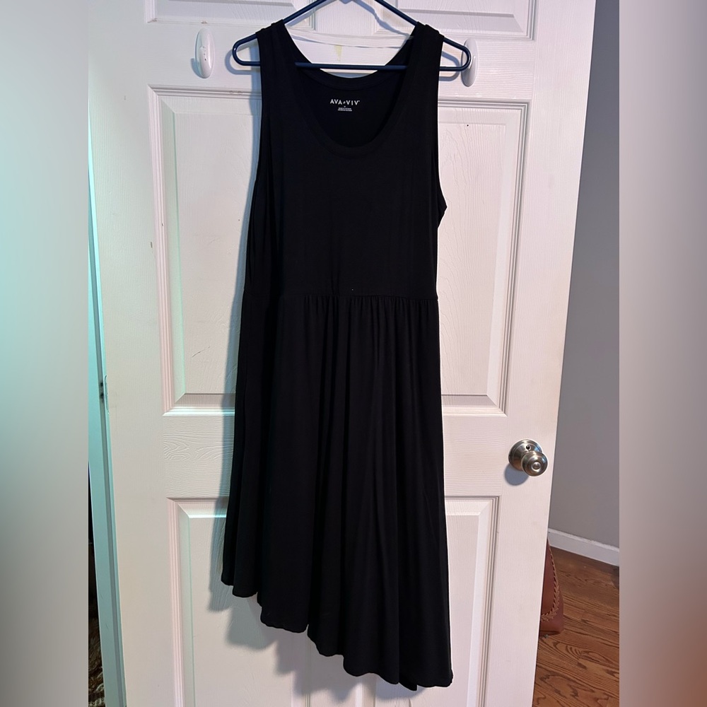 Ava & Viv black dress w/pockets size 1x